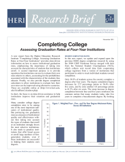 Completing College - Higher Education Research Institute