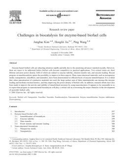 Challenges in biocatalysis for enzyme-based biofuel cells