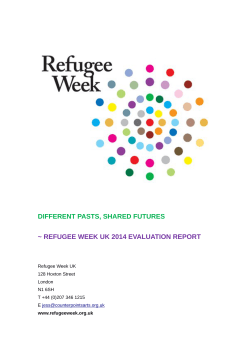 DIFFERENT PASTS, SHARED FUTURES ~ REFUGEE WEEK UK