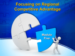 Focusing on Regional Competitive Advantage