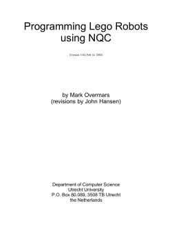 Programming the Lego Robots using NQC