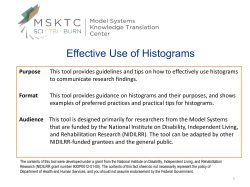 Effective Use of Histograms