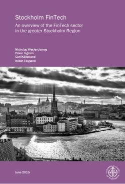 Stockholm FinTech - Stockholm School of Economics