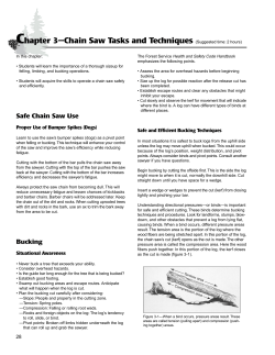 Chapter 3&mdash;Chain Saw Tasks and Techniques (Suggested time: 2
