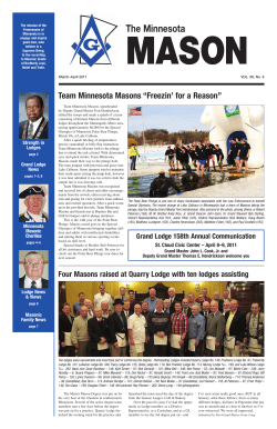 March–April 2011 - the Grand Lodge of Minnesota