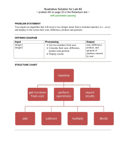 Illustrative Solution for Lab #2