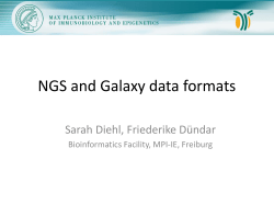 NGS and Galaxy data formats