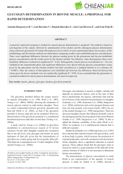 glycogen determination in bovine muscle: a proposal for rapid
