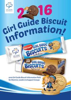 2016 Girl Guide Biscuit Information Pack for Districts, Leaders