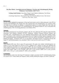 Size Does Matter: Association between Pulmonary Vein Size and