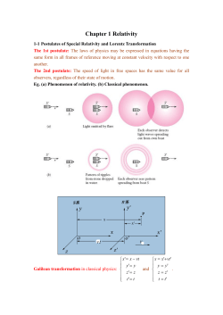 Chapter 1 Relativity