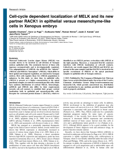 PDF + SI - Biology Open - The Company of Biologists