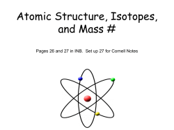 Atomic Structure and the Periodic Table