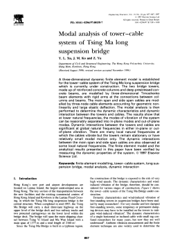 Modal analysis of tower-cable system of Tsing Ma long