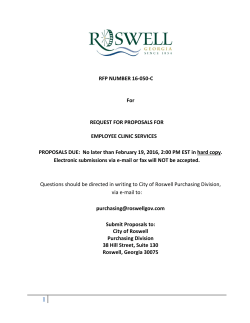 RFP NUMBER 16-050-C For REQUEST FOR PROPOSALS FOR