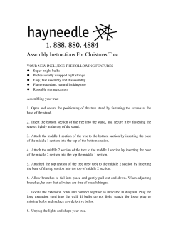 Assembly Instructions For Christmas Tree