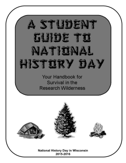 National History Day in Wisconsin 2015-2016