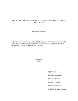 BORDERING BORDERS: GENDER POLITICS AND