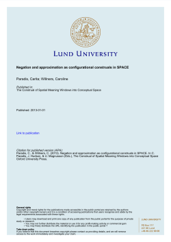 Negation and approximation as configurational