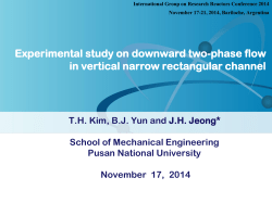 Experimental study on downward two-phase flow in vertical narrow