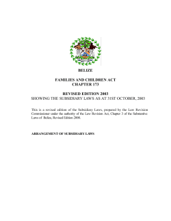 CAP.173, FAMILIES AND CHILDREN ACT
