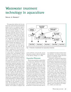 Wastewater treatment technology in aquaculture