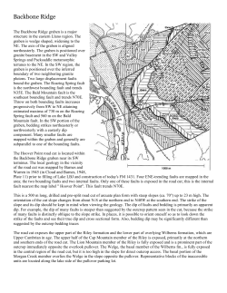 Backbone Ridge - Department of Geology UPRM