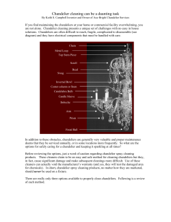 Chandelier cleaning can be a daunting task - Acu