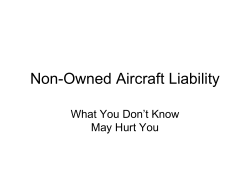 Non-Owned Aircraft Liability