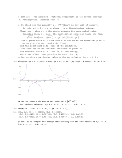 PHY 326 3rd homework Optional complement to the second