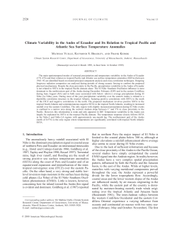 Climate Variability in the Andes of Ecuador and