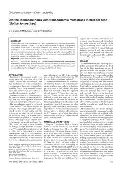 Print this article - Journal of the South African Veterinary Association