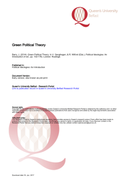 Green Political Theory - Pure