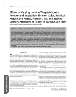 Effects of Varying Levels of Vegetable Juice Powder