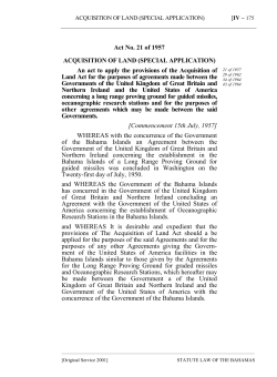 Acquisition of Land (Special Application) Act