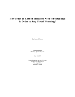 How Much do Carbon Emissions Need to be Reduced