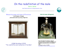On the redefinition of the mole