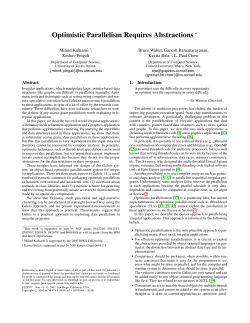 Optimistic Parallelism Requires Abstractions