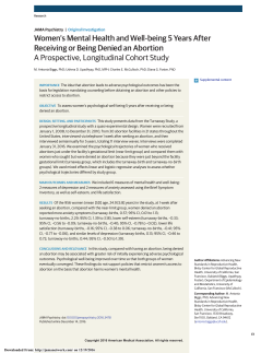 Women`s Mental Health and Well-being 5 Years After