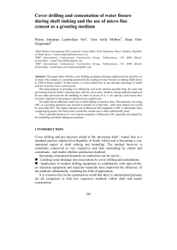 Cover drilling and cementation of water fissure during shaft sinking