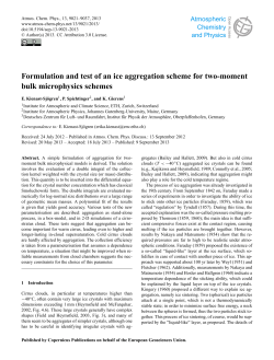 Formulation and test of an ice aggregation scheme for two