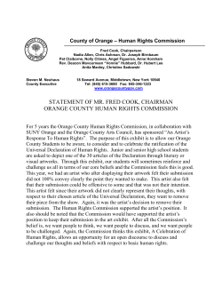 statement of mr. fred cook, chairman orange county human rights