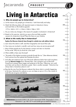 Living in Antarctica