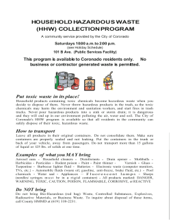 Household Hazardous Waste