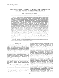 maintenance of variable responses for coping with wetland drying in