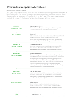 Towards Exceptional Content &mdash; Percolate.key