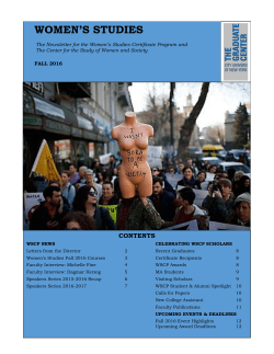 CSWS Newsletter - The Graduate Center, CUNY