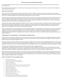 Fixed Asset Inventory