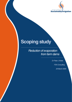 Reduction of evaporation from farm dams