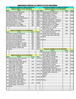 Records - Arkansas Senior Olympics